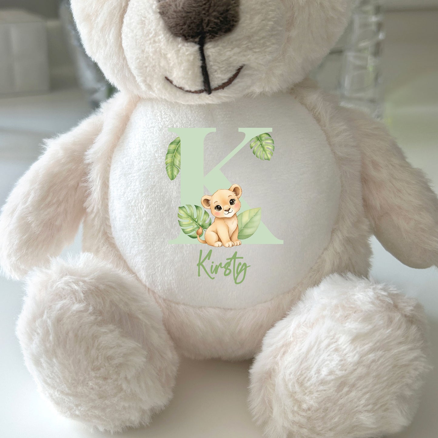 Personalised Animal Alphabet Plush Teddy Bear 25cm | New Baby, Christening & 1st Birthday Gift