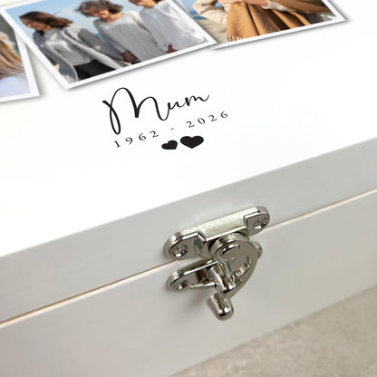 Personalised Memorial Photo White Keepsake Box - 3 Sizes