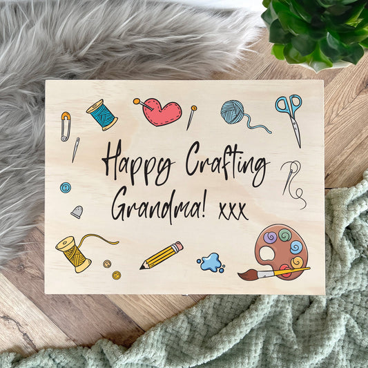 Personalised Crafting Storage Box - 5 Sizes (16cm | 20cm | 26cm | 30cm | 36cm)