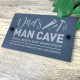 Personalised Tools Dad's Man Cave Slate Wall Sign 25 x 15cm