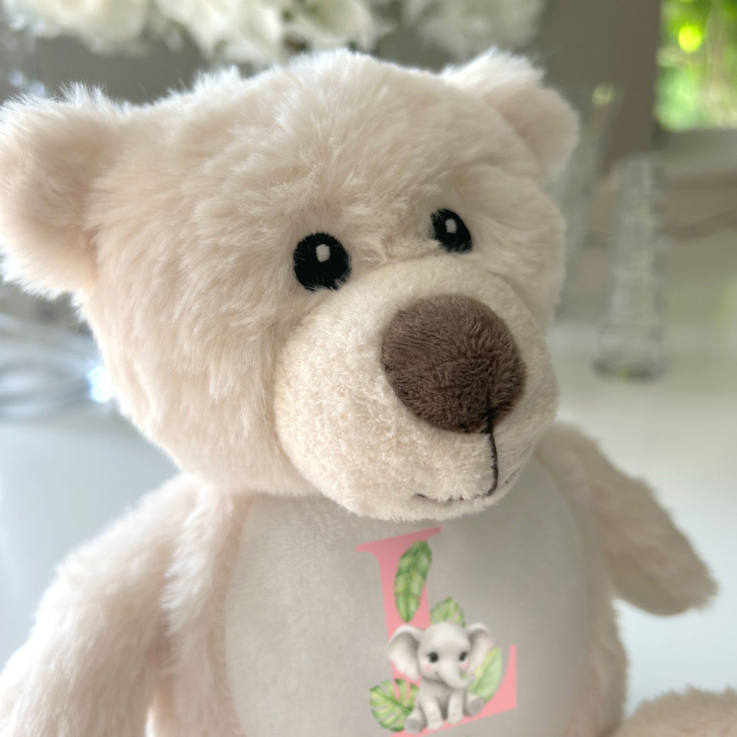 Personalised Animal Alphabet Plush Teddy Bear 25cm | New Baby, Christening & 1st Birthday Gift