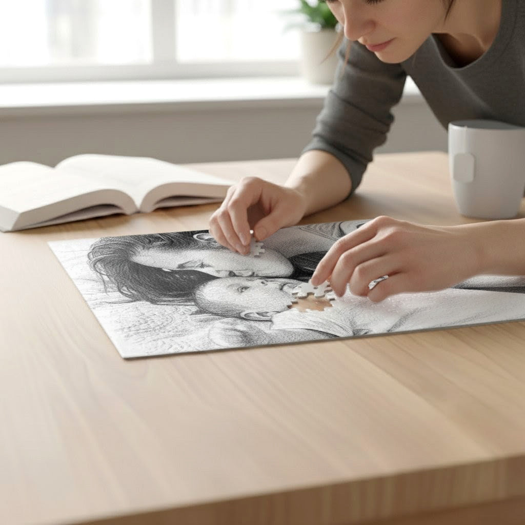 Your Favourite Photo Jigsaw with AI Photo Effects - 300 Pcs + Metal Gift Tin