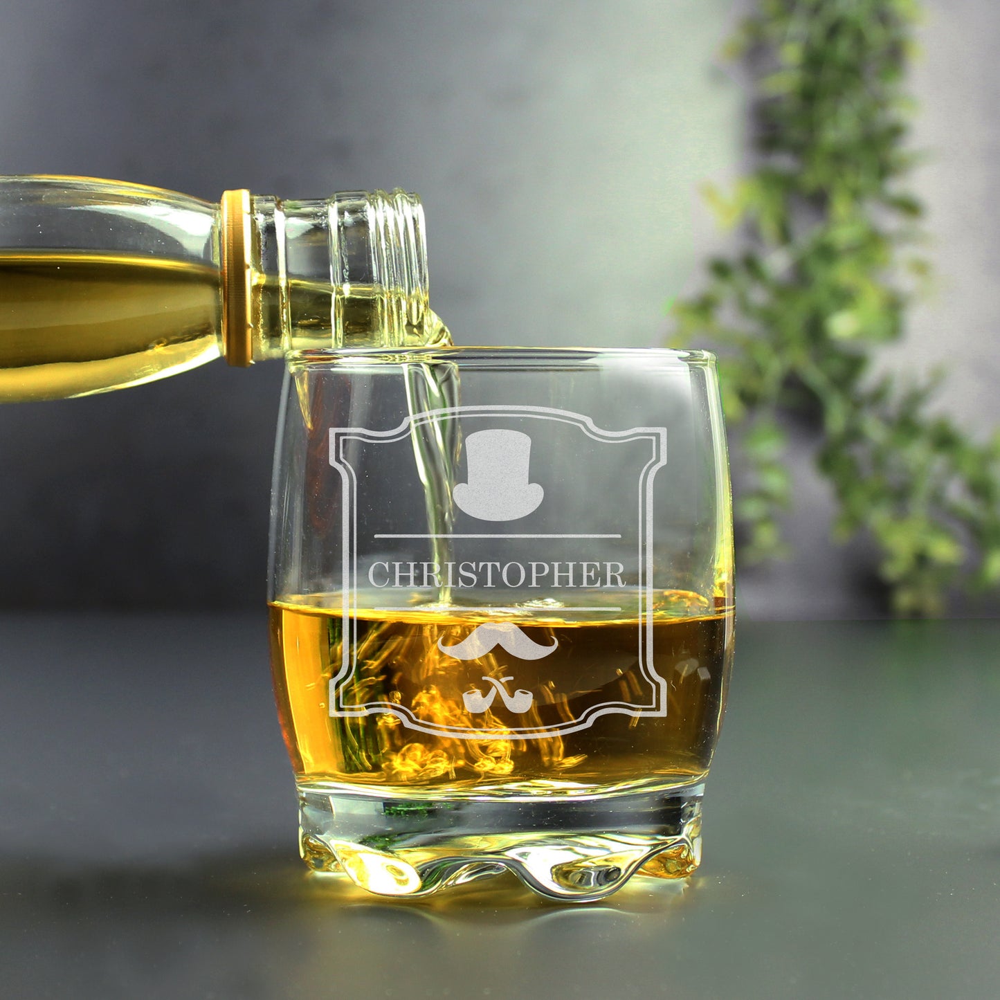 Personalised Gentlemans Tumbler and Whiskey Miniature Set