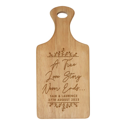 Personalised True Love Story Wooden Paddle Board