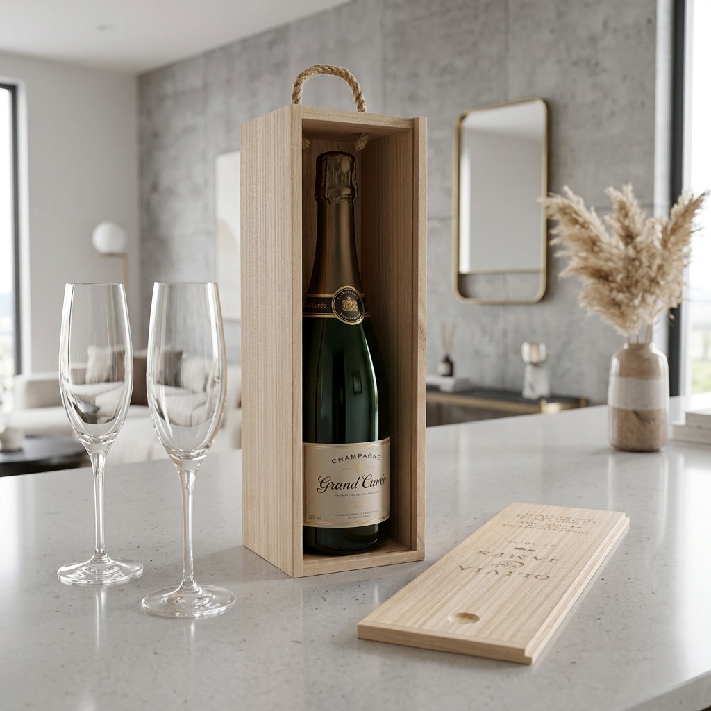 Personalised Wine Gift Box | Champagne Gift Box | Engagement, Wedding or Anniversary Gift