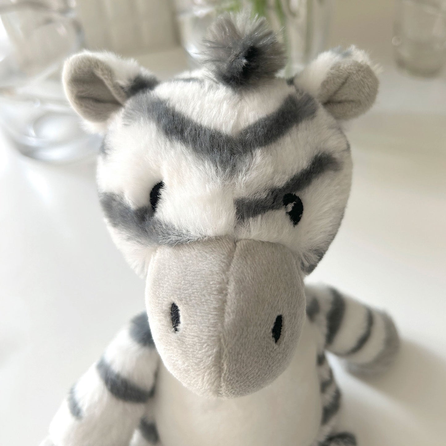 Personalised Alphabet Zebra Teddy Bear 28cm | New Baby, 1st Birthday or Christening Gift