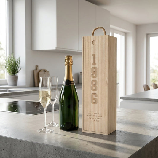 Personalised Wine Gift Box | Champagne Gift Box | Year Milestone Birthday or Anniversary