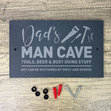 Personalised Tools Dad's Man Cave Slate Wall Sign 25 x 15cm