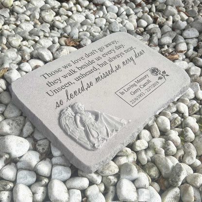 Personalised Large Angel Garden Memorial Stone