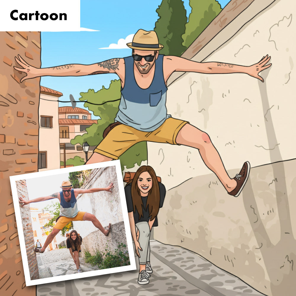 Personalised Giant Wooden Block Gift with AI Photo Effects