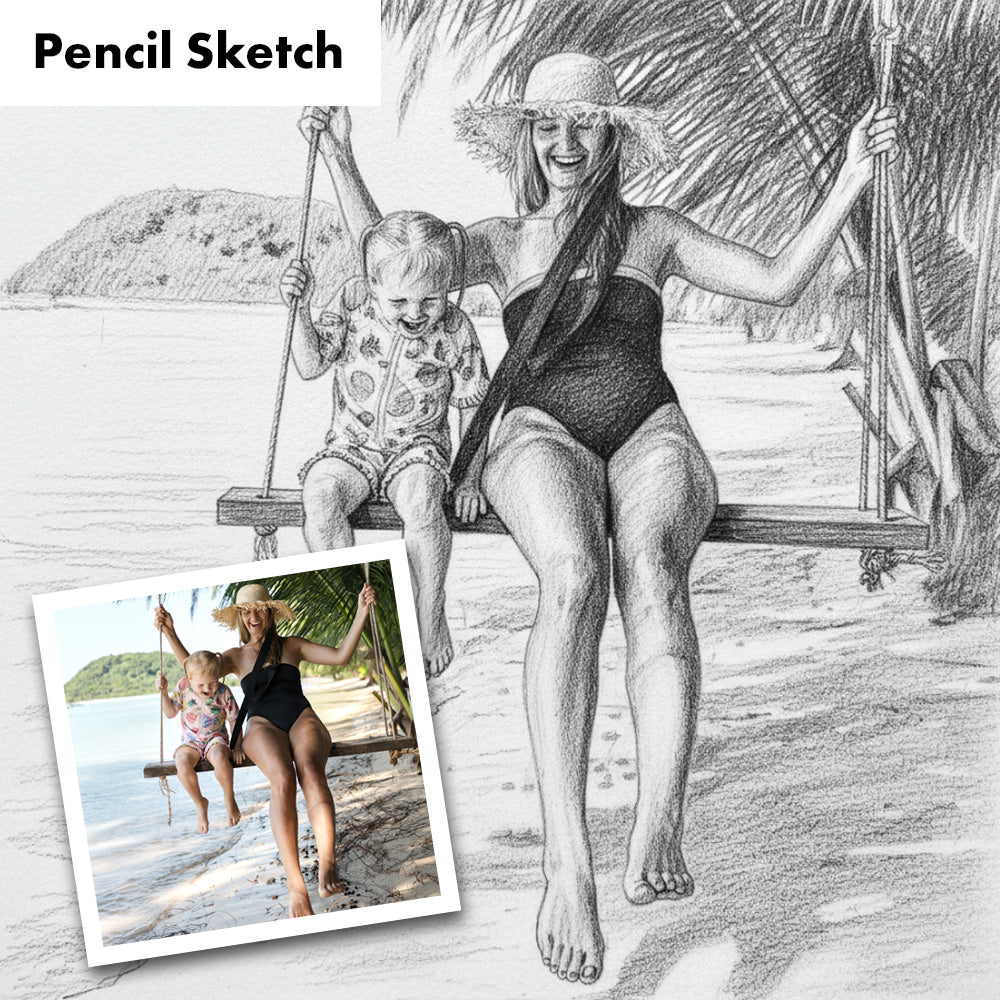 Personalised Giant Wooden Block Gift with AI Photo Effects