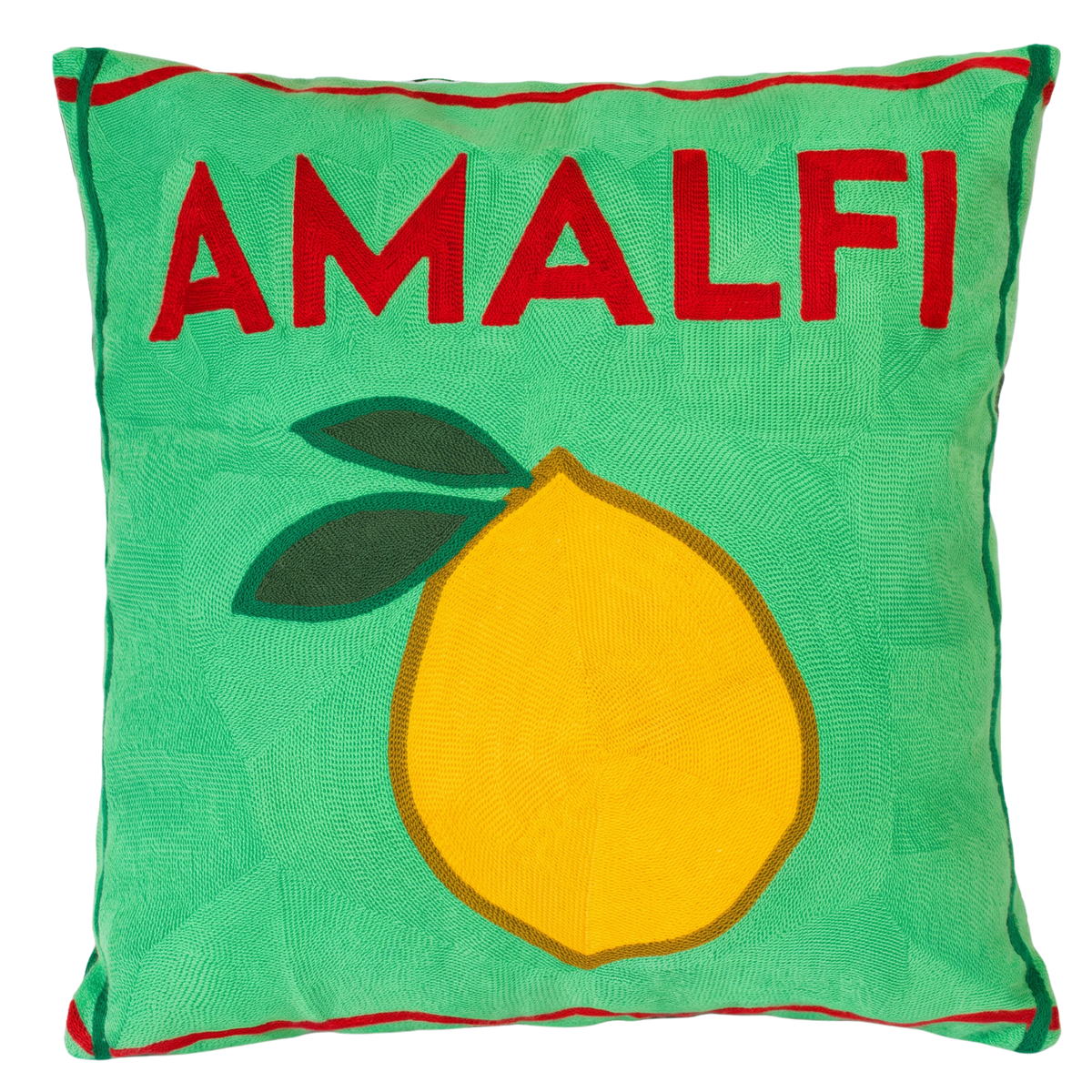 Amalfi Lemon Needlepoint Pillow