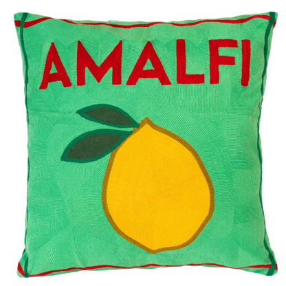 Amalfi Lemon Needlepoint Pillow