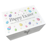 Personalised Pastel Easter Eggs White Hamper Box - 3 Sizes (22cm | 27cm | 30cm)