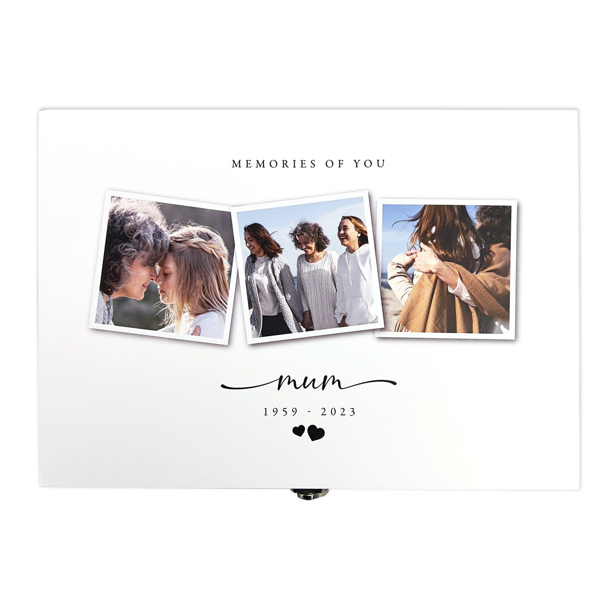 Personalised Memorial Photo White Keepsake Box - 3 Sizes