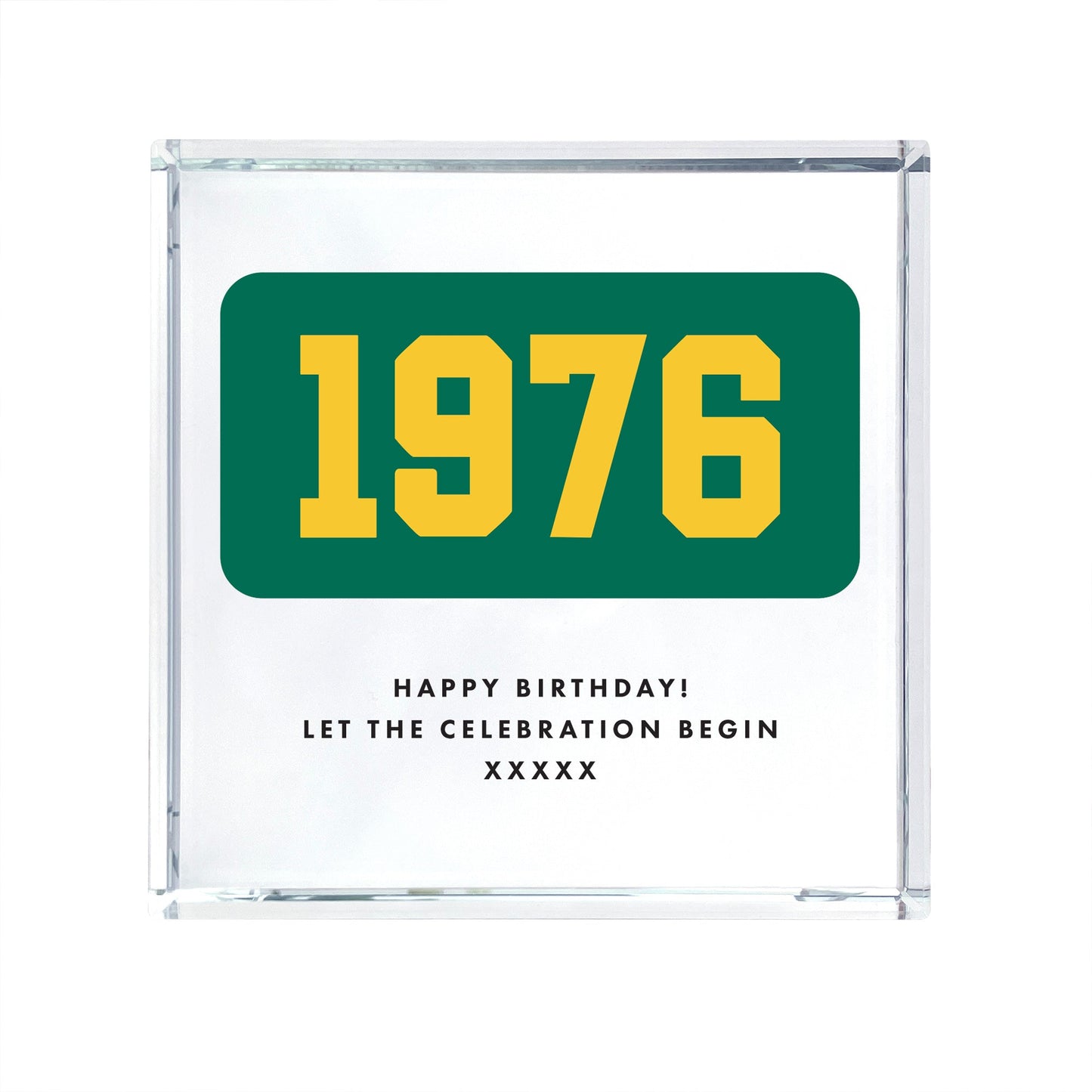 Personalised Year Milestone Crystal Token | Birthday or Anniversary Gift