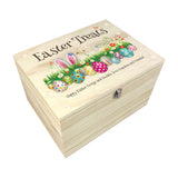 Personalised Colourful Easter Wooden Hamper Box - 5 Sizes (16cm | 20cm | 26cm | 30cm | 36cm)