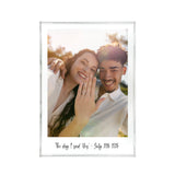 Personalised Large (19.5cm x 14cm) Freestanding One Photo Crystal Block - Portrait