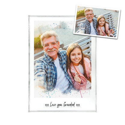 Personalised Giant Crystal Block Gift with AI Photo Effects