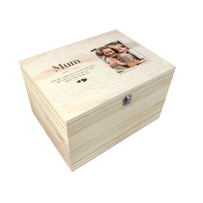 Personalised Memorial Photo Keepsake Box - 5 Sizes