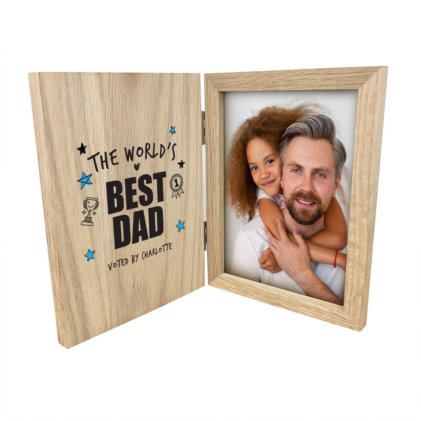 Personalised The World's Best Dad Book Photo Frame