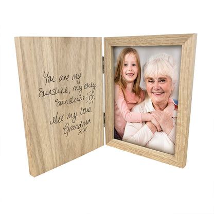 Personalised Handwriting Book Photo Frame