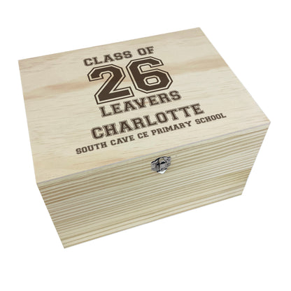Personalised 'Class Of 26' School Leavers Memory Box - 5 Sizes