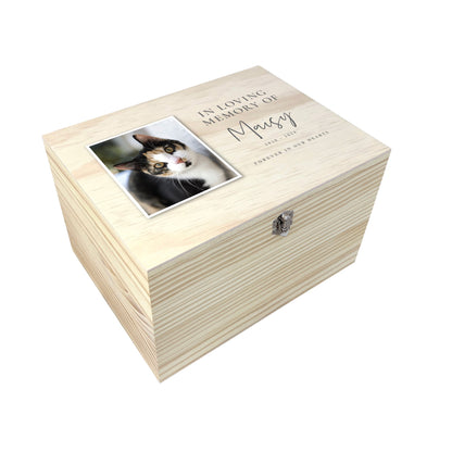 Personalised In Loving Memory Photo Pet Memorial Keepsake Box - 5 Sizes