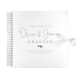 Personalised Wedding Script Text Memory Scrapbook / Guest Book