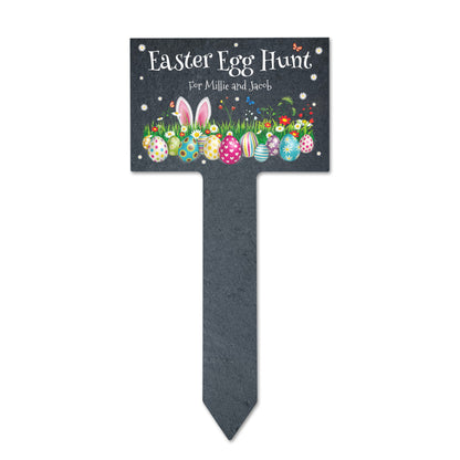 Personalised Colourful Easter Slate Garden Marker