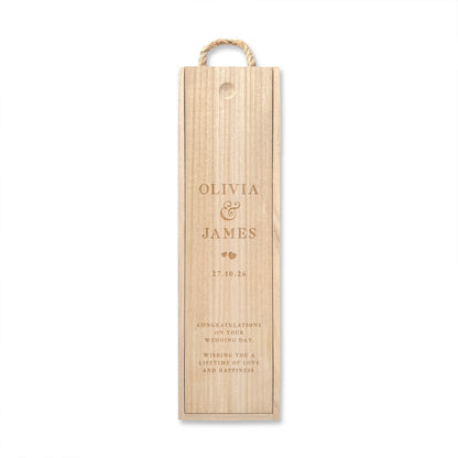 Personalised Wine Gift Box | Champagne Gift Box | Engagement, Wedding or Anniversary Gift