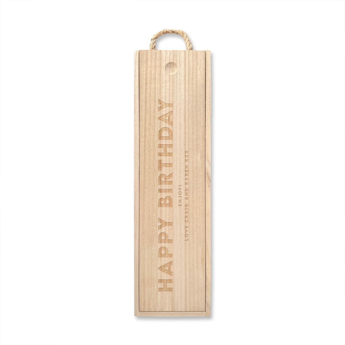 Personalised Wooden Wine & Champagne Box | Retirement, Birthday, Anniversary Gift - The Lovely Keepsake Company