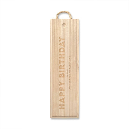 Personalised Wooden Wine & Champagne Box | Retirement, Birthday, Anniversary Gift - The Lovely Keepsake Company