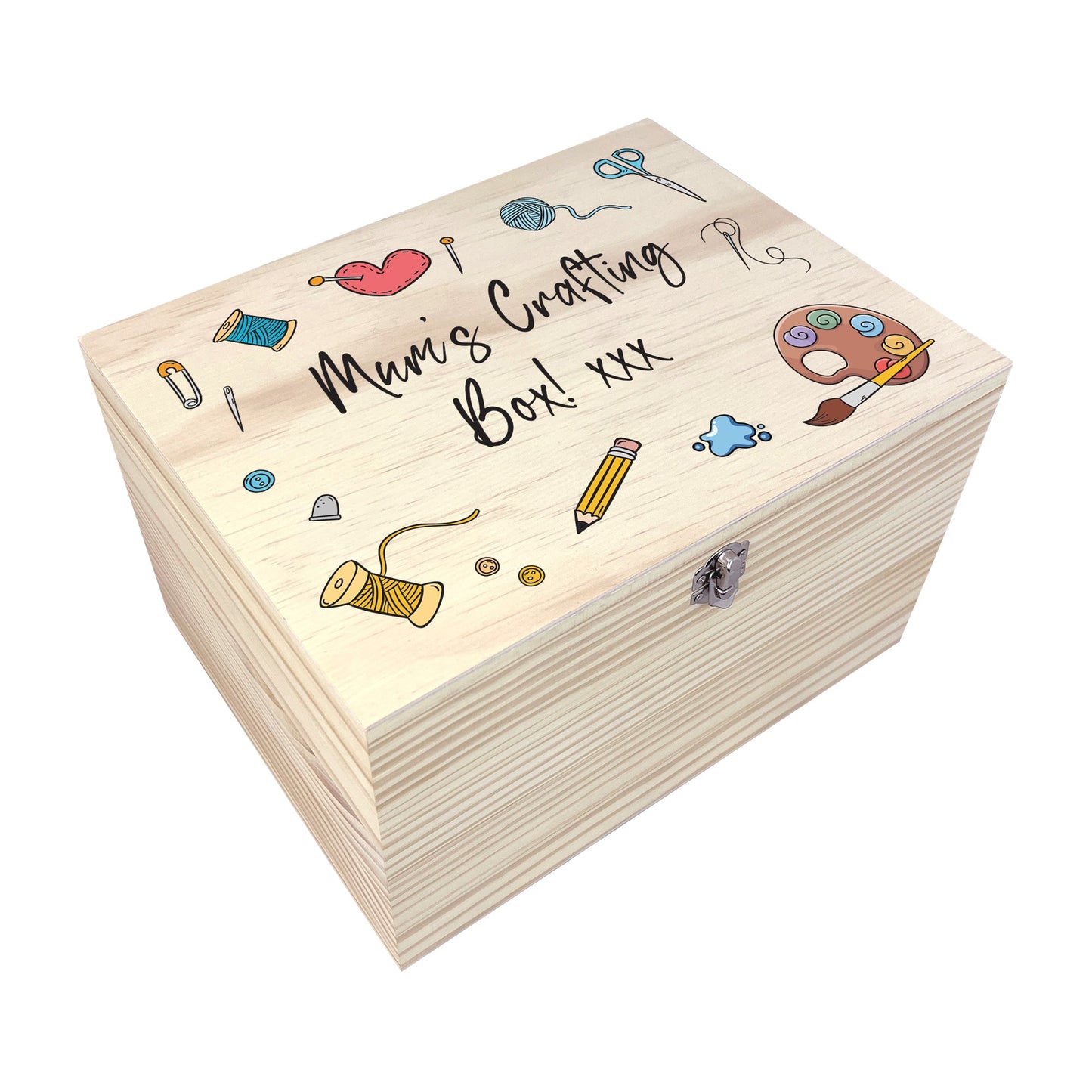 Personalised Crafting Storage Box - 5 Sizes (16cm | 20cm | 26cm | 30cm | 36cm)