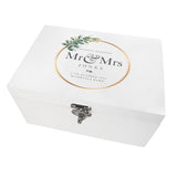 Personalised Wreath Wedding White Wooden Keepsake Memory Box - 3 Sizes (22cm | 27cm | 30cm)