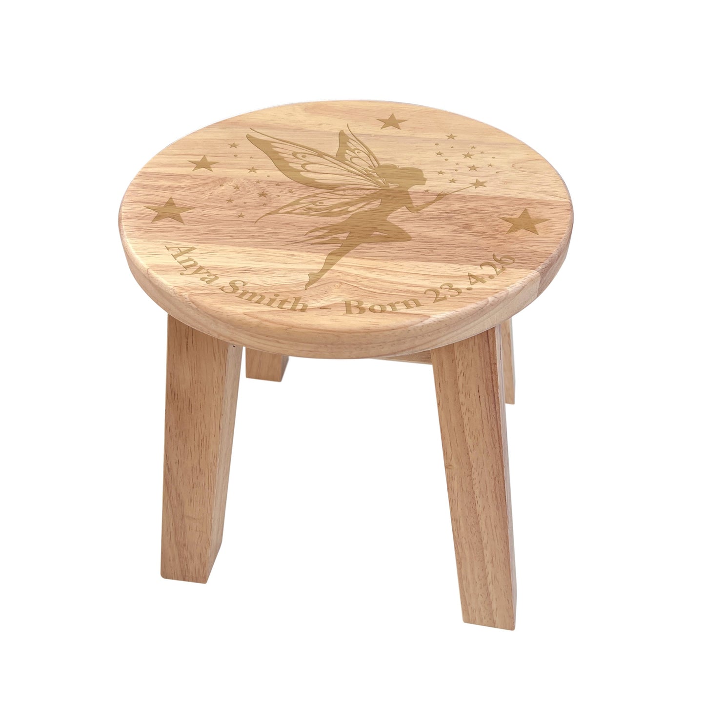 Personalised Wooden Fairy Toddler Step Stool | Nursery Decor & First Birthday Gift