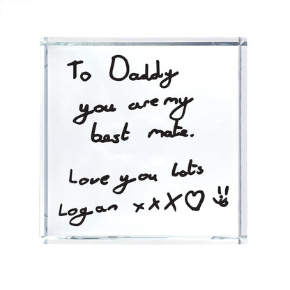 Personalised Handwriting Crystal Token | Memorial & Meaningful Gifts