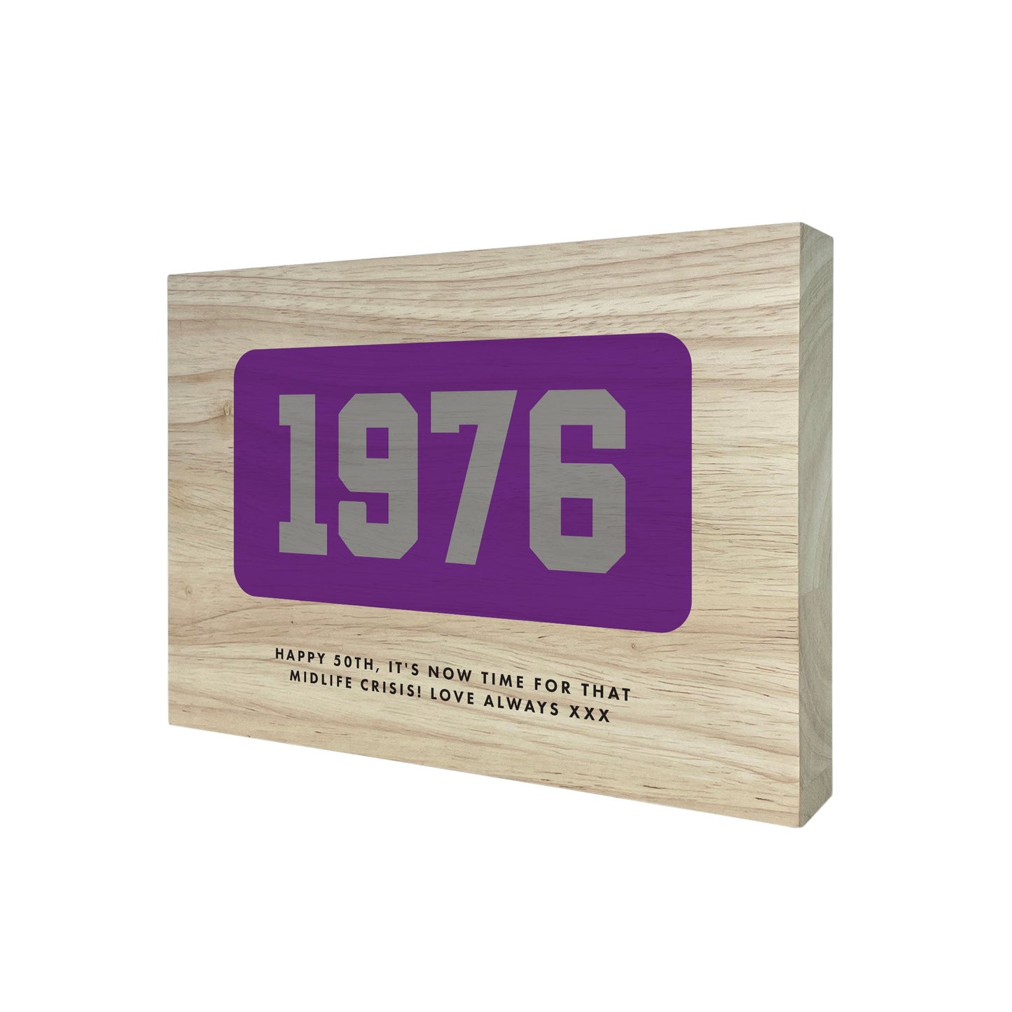 Personalised Year Milestone Giant Wooden Block | Birthday or Anniversary Gift