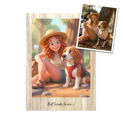 Personalised Giant Wooden Block Gift with AI Photo Effects