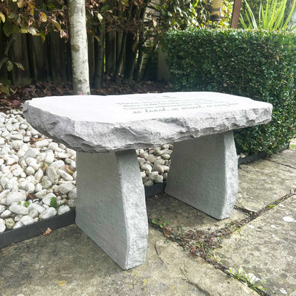 Personalised Engraved Stone Memorial Bench