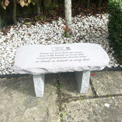 Personalised Engraved Stone Memorial Bench