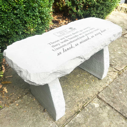 Personalised Engraved Stone Memorial Bench