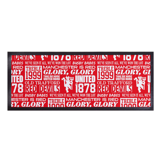 Manchester Red - Word Montage - Bar Runner