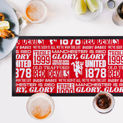 Manchester Red - Word Montage - Bar Runner