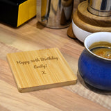 Personalised Engraved Bamboo Coaster with Any Message