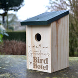 Personalised Bird Box Bird Hotel Engraved Design