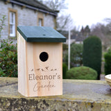 Personalised Bird Box Garden Sign Solid Wood