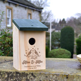 Personalised Love Birds Bird House for Garden Birds