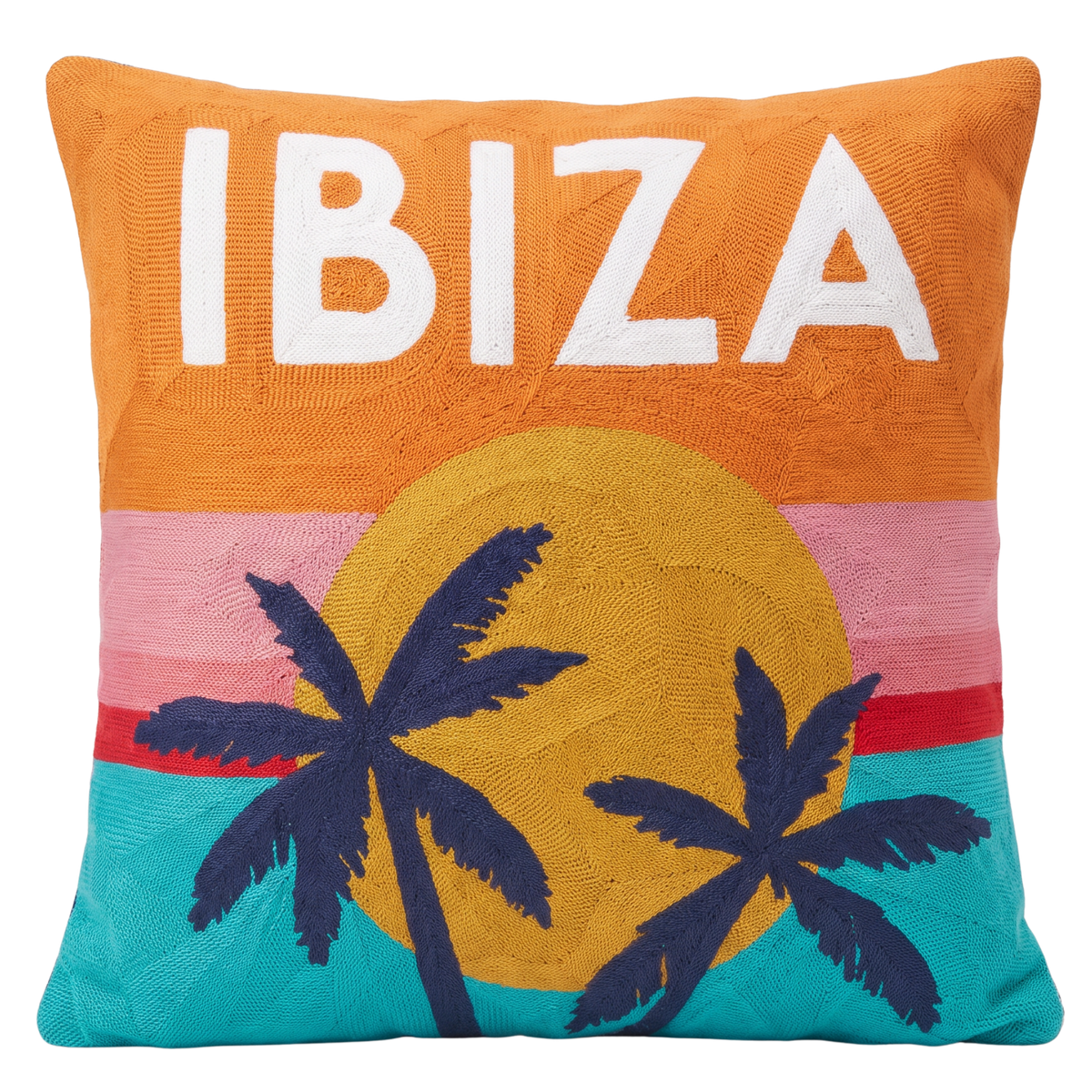 Ibiza Sunset Needlepoint Pillow
