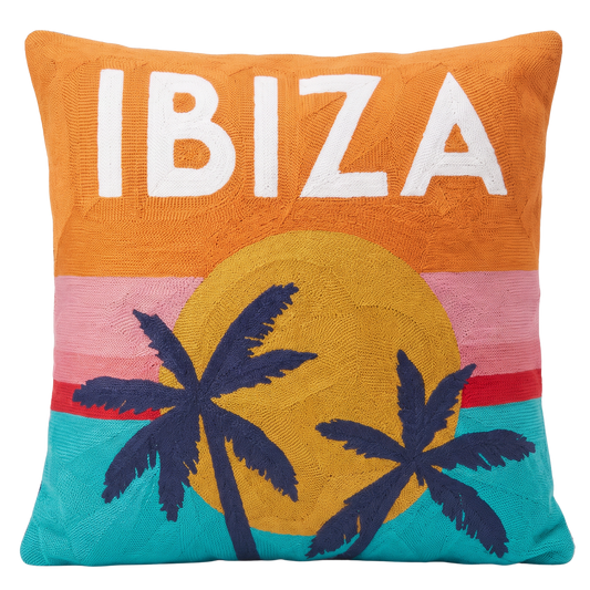 Ibiza Sunset Needlepoint Pillow